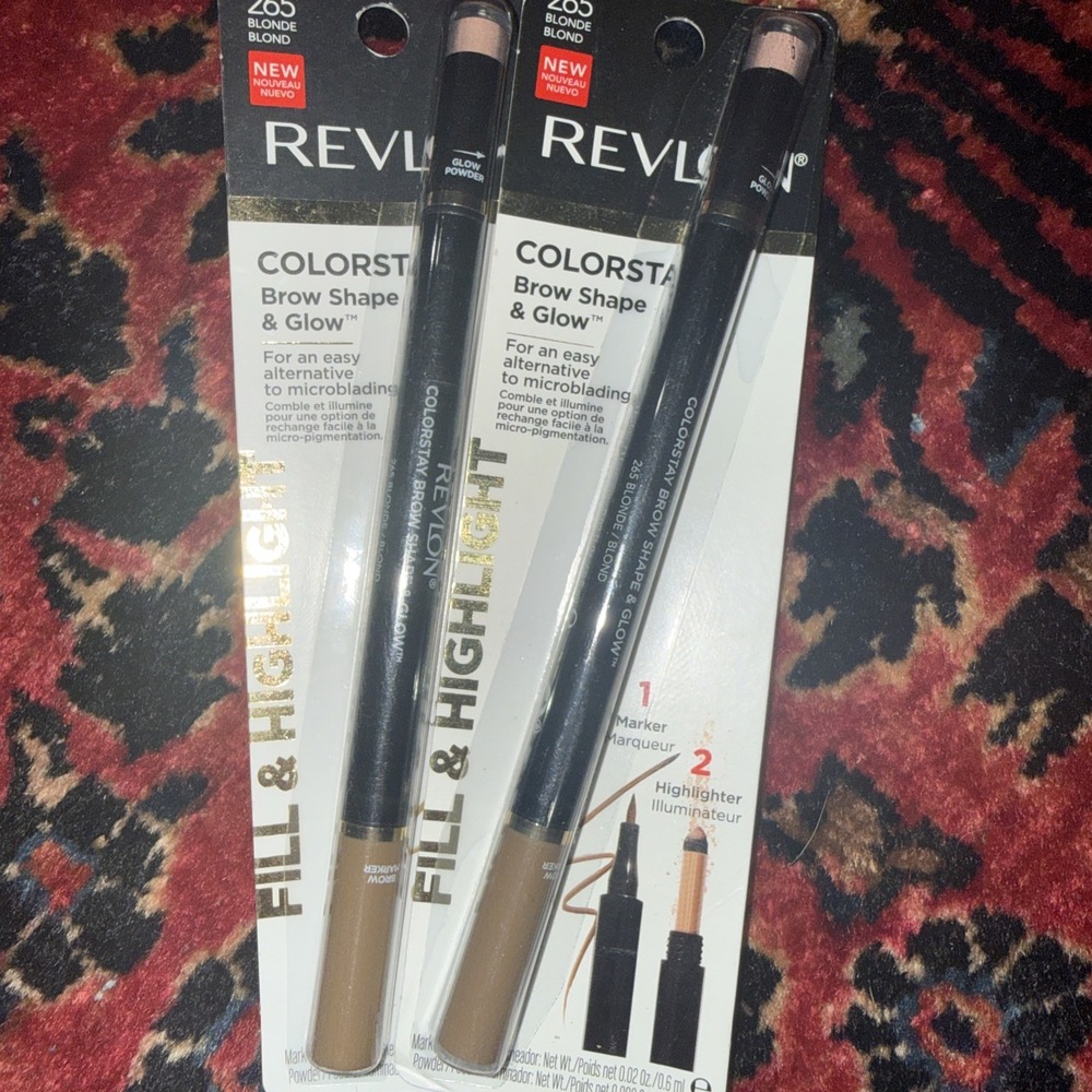 LOT OF 2 Revlon‎ Colorstay Brow Shape & Glow 265 BLONDE